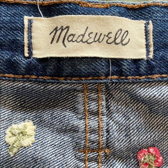 Madewell Embroidered Denim Mini Skirt - Picture 8 of 15